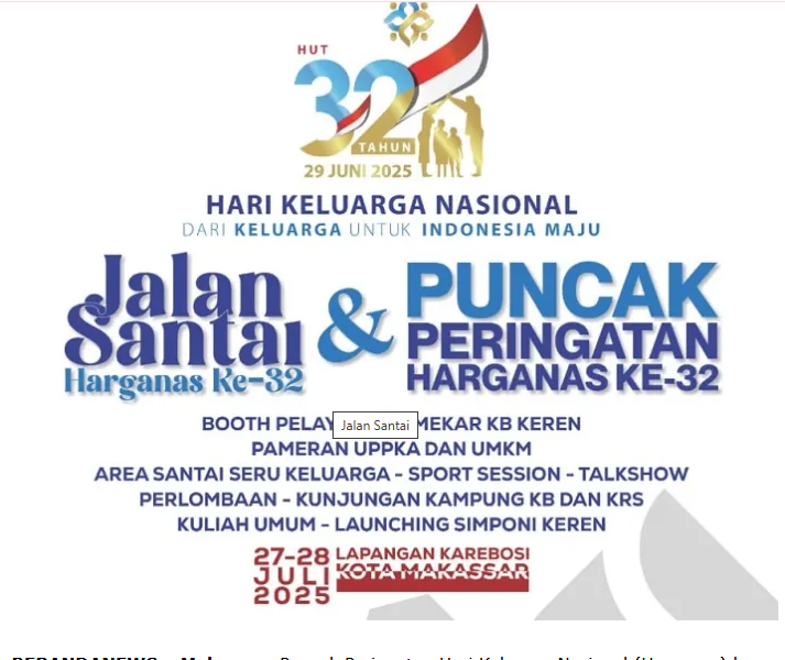 DPPKB Makassar ajak Masyarakat Ikuti Jalan Santai Harganas ke 32 Tahun