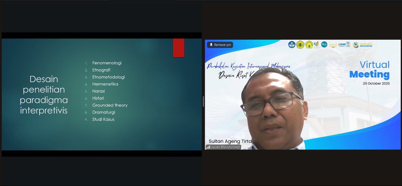 Bahas Penelitian Kualitatif, PDIA UNTIRTA Hadirkan Begawan Akuntansi Multiparadigma