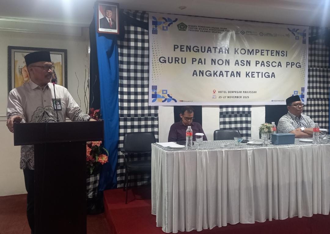 Kakanwil Kemenag Sulsel Silaturahmi dengan Peserta Penguatan Kompetensi Guru PAI