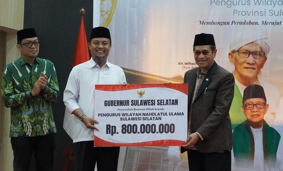 PWNU Sulsel Terima Dana Hibah Rp800 Juta pada Momentum Halal bi Halal
