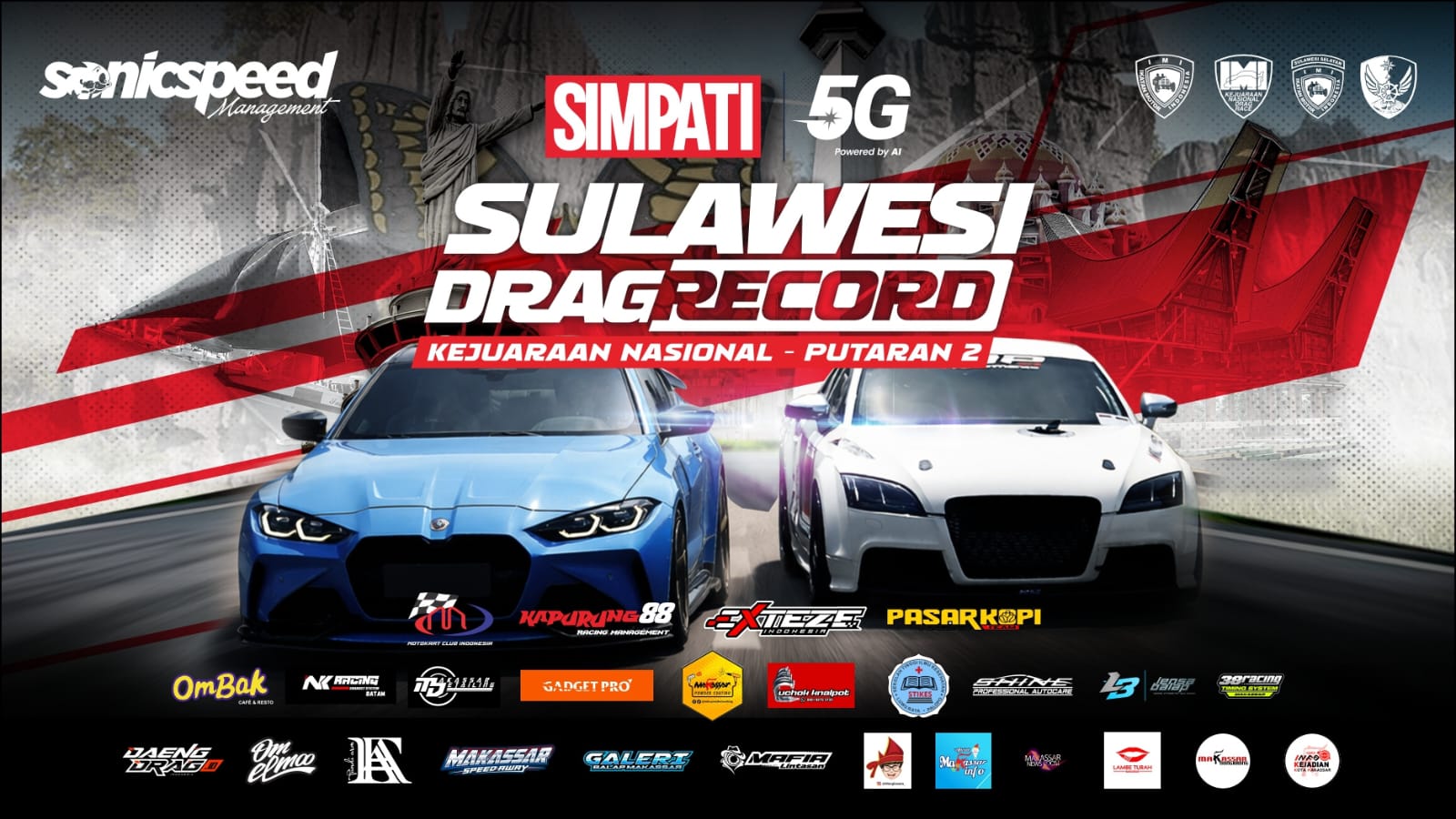 Simpati 5G Sulawesi Drag Record 2026-Kejuaraan Nasional Putaran 2 Siap Digelar di Makassar