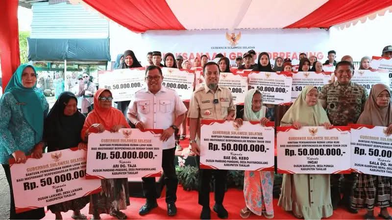 Peletakan Batu Pertama Pembangunan Rumah Layak Huni di Takalar