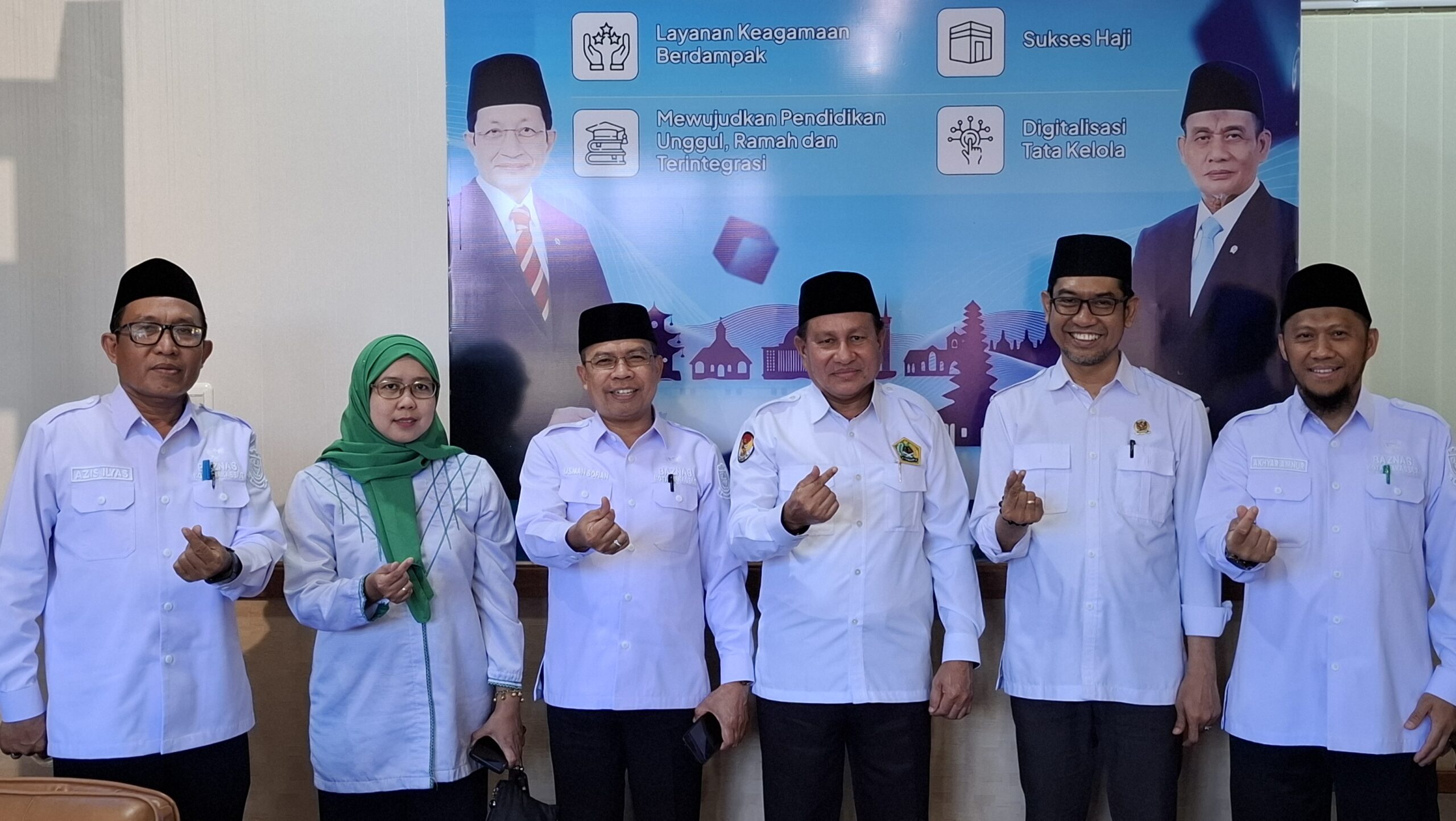 Pimpinan BAZNAS Silaturahmi Kakan Kemenag Makassar