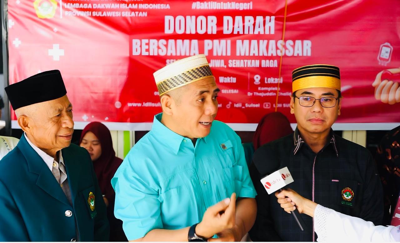 Jelang HUT RI ke-81, LDII Sulsel dan PMI Makassar Donor Darah untuk Kemanusiaan