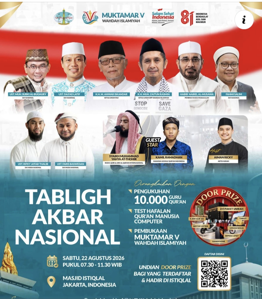 Sabtu Hari ini, Wahdah Islamiyah Torehkan Tinta Emas Melalui 10.000 Guru Mengaji