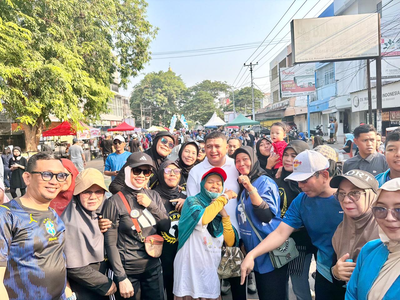 Walikota Makassar Buka CFD di Jalan Rusa Kecamatan Makassar, Srikandi  APPI Bangga